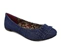 PLEATED DENIM FLAT
