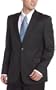 Calvin Klein Men's Wool Blend Solid Sportcoat, Black, X-Large Regular