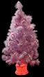 32" Pink Feather Fiber Optic Christmas Tree