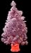 32" Pink Feather Fiber Optic Christmas Tree