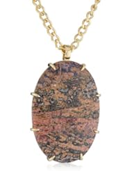 Isharya Rose Jasper Claw Pendant Necklace