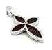 Brown Imitation Leather CZ Cross