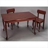 Gift Mark Queen Anne Rectangle Children Table, Cherry