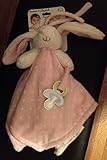 Blankets & Beyond Nunu Bunny Lovey Pink N White Polka Dot by Blankets & Beyond