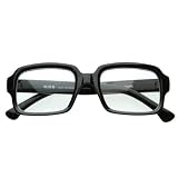 Vintage Inspired Eyewear Thick Frame Bold Square Clear Lens Eyeglasses Glasses