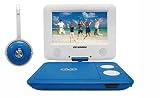 Sylvania SDVD7043-BLWHT 7-Inch Portable DVD Player with Matching Oversize Headphones (Blue)