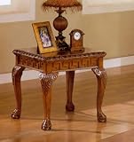 End Table With Greek Key Design