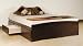 Kitchen & Housewares : Espresso Finish Queen Size Platform Captain Storage Bed