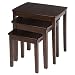Nesting Tables - Bay Shore Collection 3-Piece Nesting End Table Set, Espresso