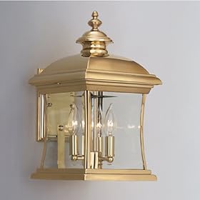  Buckingham Collection 16 inch High Brass Outdoor Light