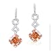 STUDIO 925: *PRINCESS DAPHNE CHAMPAGNE CZ EARRINGS*