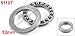 Uxcell a13050600ux0343 Auto 52mm x 35mm x 12mm Carbon Steel Axial Thrust Ball Bearing 51107, 1.38 Carbon Steel