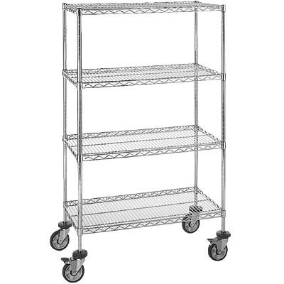 Q-Stor 60in.W x 24in.D x 63in.H Wire Shelving Starter Kit, Model# WR63-2460