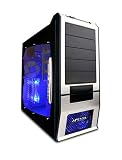 Apevia X-Supra G Type ATX Mid-Tower Case - Clear Side, 120mm Fan, Front USB, FireWire and Audio Ports (Silver)