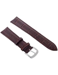 Neewer 12mm Brown Genuine Leather Crocodile Pattern Band Watch Strap