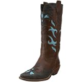 Roper Womens Accent Cut Outs Mid-Calf Boot