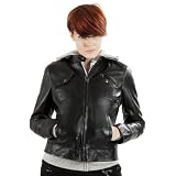 United Face Womens New Leather Moto Jacket
