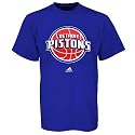 adidas Detroit Pistons Royal Blue Primary Logo T-shirt