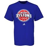 adidas Detroit Pistons Royal Blue Primary Logo T-shirt