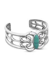 Sterling Silver Turquoise Filigree Cuff Bracelet