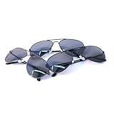 UB Black Frame - Smoke Lens Classic Aviator 3-Pack