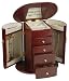 Jewelry : Kristin Jewelry Box (Cherry Finish) (11"H x 7.25"W x 11.25"D)