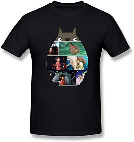 TCOO Boy's My Neighbor Totoro Spirited Away Memory T-Shirt black M
