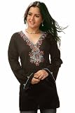 Black long sleeves Kurti/Runic with designer bead work Select
desired size: Large...Chest 42 Inches Length 28 Inches