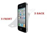 iPhone 5 3x Front and 3x Back Screen Protectors for Apple iPhone 5 - High Quality High Protection