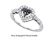 14k Genuine 1/3 Ctw. Black and White Diamond Promise Heart Ring