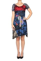 Cotton Round Neck One Shoulder Short Sleeves  Dress