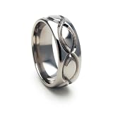 New 8mm INFINTITY Titanium Men's Ring, Free Sizing Jewelry 4-17