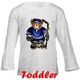 Ice Hockey Toddler Bella Long-Sleeve T-Shirt : Hockey Teddy Bear