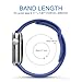 Teslasz Apple Watch Band,Soft Silicone Replacement Sport Wristbands Straps for Apple Watch (Royal Blue 38 MM)