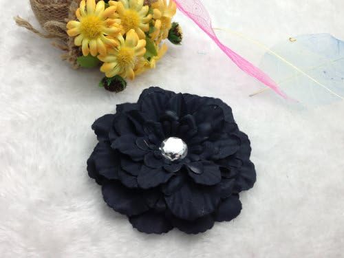 Lowestbest Peony Flower Hair Accessories Headband Headbands Head Band for Girls Baby Newborn Child Kids Toddler Infant (Black)