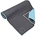 Skidless Non Slip Suede Microfiber Hot Yoga Towel - Exclusive Pockets at Each Corner to Secure Your Towel to Your Mat (Tenchi Ears) - Diamond Graphite