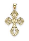 14k Gothic Style Cross Pendant - JewelryWeb