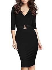 Sexy V-neck Fitted Polyester/Spandex Scoop Neck Bodycon Dress/Evening Dress/Party Dress/Tunic 