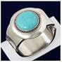 Metal Casting Turquoise Stone Cuff Bracelet Fashion Jewelry