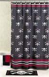 PIRATE Shower Curtain bathroom Skull & Cross Bone decor