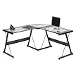 L-Shaped Glass Desk