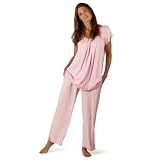 Women's Bamboo Pajamas - Bamboo Bliss (Pink, Large) - Classic Warm Soft Cute PJs Great Christmas gifts presents gift ideas top Christmas gifts for women 2011 good best Christmas gifts for women wife mom girlfriend Ladies anniversary gifts for her wife gift her wife present romantic gift ideas girlfriend women beautiful cool creative birthday gifts her womens PJ set - Bamboo Bliss 0052 - Carnation - Large