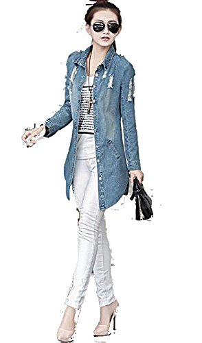 ジャケット ロングジャケット コート デニム デニムジャケット レトロ ヴィンテージ キュート エレガンス カジュアル レディース 秋物 冬物 可愛いスカーフ付き R446