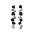 14K White Gold Sapphire and Diamond Earrings