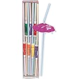 Luau Umbrella Straws, Assorted 25ct