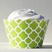 Dress My Cupcake Kiwi Green Spanish Tile Cupcake Wrappers, Set of 12 - Christmas Cupcake Toppers, Christmas Cupcake Wrappers, Cupcake Tower, Christmas Dessert Decorations