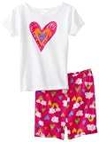 Luv 2 Sleep Girls 2-6X Heart 2 Piece Tee Short Set