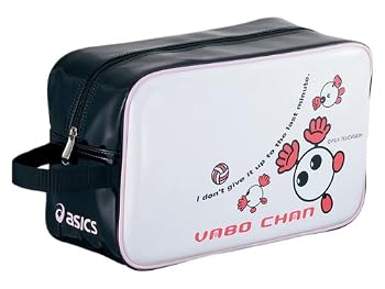 アシックス エナメルバッグ バボちゃんシューズケース EBV512 ホワイト/ブラック
