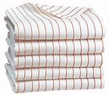Glass/Bar Mop Towels - Glass Towel, Red Stripe, 17' x 30, 6dozen/case