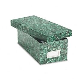 Oxford 39632 - Reinforced Board Card File, Lift-Off Lid, Holds 1,200 3 x 5 Cards, Green Marble-ESS39632
